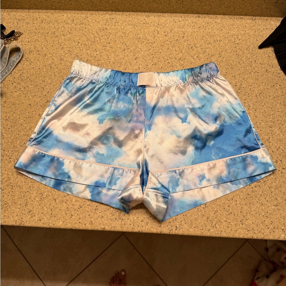 Victoria’s Secret satin boxer shorts size small cloud print